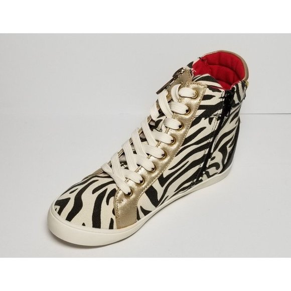 PRIMADONNA COLLECTION WOMEN'S ZEBRA PRINT CANVAS SNEAKERS EURO SIZE 36 NEW IN BO - Picture 8 of 12
